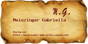 Meiszinger Gabriella névjegykártya